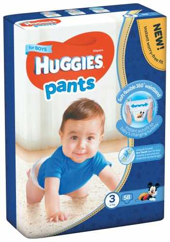 Подгузники-трусики Huggies Pants для мальчиков 3 (6-11 кг) 58шт.