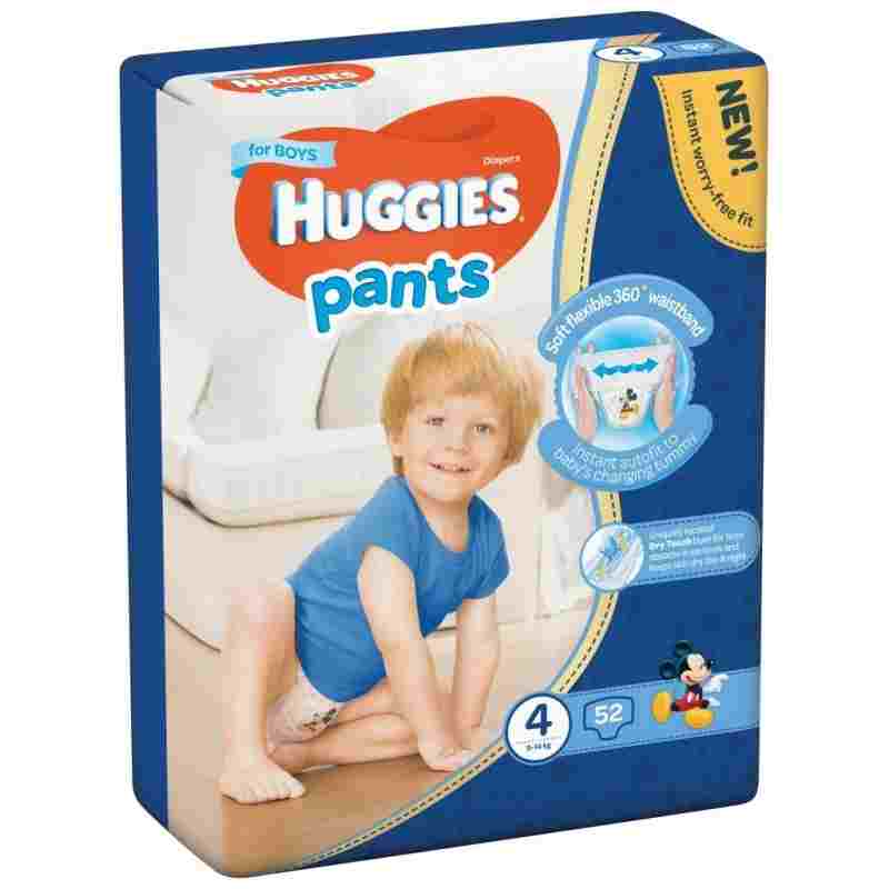 Подгузники-трусики Huggies Pants для мальчиков 4 (9-14 кг) 52шт.