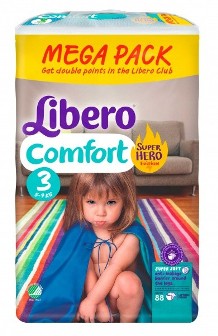 Libero Baby Soft Midi 3 (5-8кг.) 88шт.