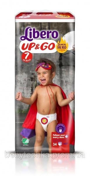 Трусики Libero Up&Go XL 7 (16-26 кг) 34шт.