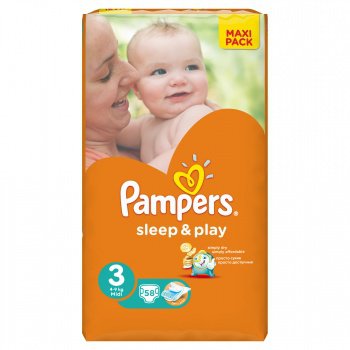 Pampers Sleep&Play Midi 3 (4-9кг.) 58шт.