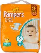 Pampers Sleep&Play Midi 3 (4-9кг.) JUMBO PACK 78шт.