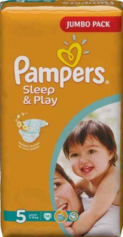 Pampers Sleep&Play  Junior 5 (11-18кг.) 58шт.