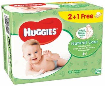 Влажные салфетки Huggies 168шт.