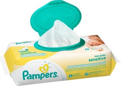 Влажные салфетки Pampers New Baby Sensitive с клапаном 54 шт.