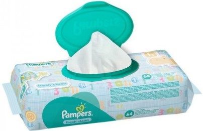 Влажные салфетки Pampers Baby Fresh Clean с клапаном 64 шт.